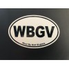WBGV for West by God Virginia - White Vinyl Oval Bumper Sticker