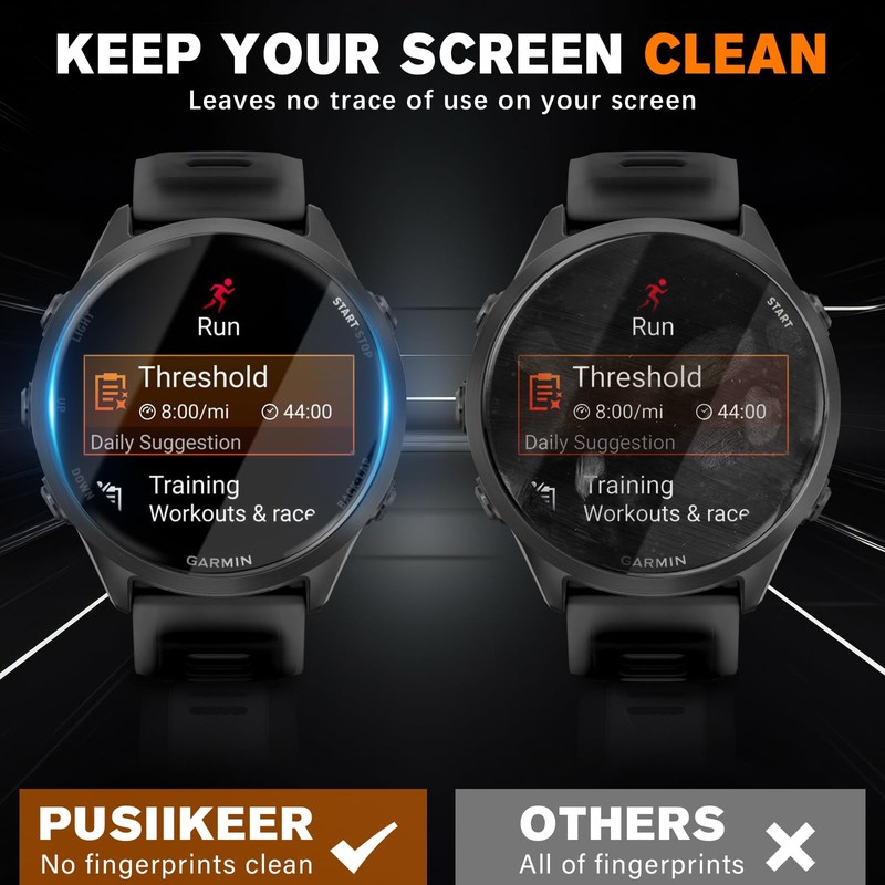 8 Packs Compatible for Garmin Forerunner 570 42mm Screen Protector,Advanced