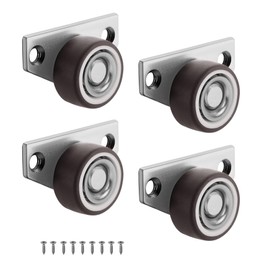 Furniture Castors Castors Furniture Castors Rubber Castors Pack of 4 Furniture Castors Small Fixed Castors Universal Quiet Swivel Castors Nylon Wheels with Thickened Sheet Steel Body Universal Wheel