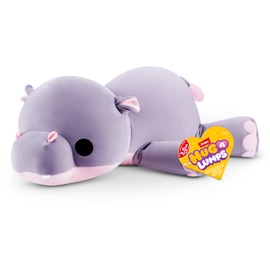 Hug-A-Lumps Hippo Harley by ZURU, Large, 4.4 lbs, Cuddly Squishy Weighted Plush, Sleeping Pillow Plush, Stuffed Animal (Hippo)