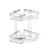Wenko Premium 20412100 Wall-Mounted Corner Shelving Unit with 2 Shelves