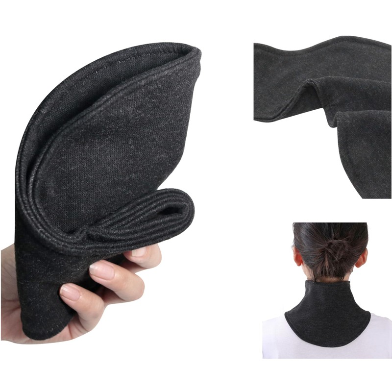 Dark Gray Neck Supporter with Cairo Pocket, Cold Protection, Neck