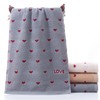 Face Towels, Colorful Polka Dots, Set of 4, 100% Cotton,