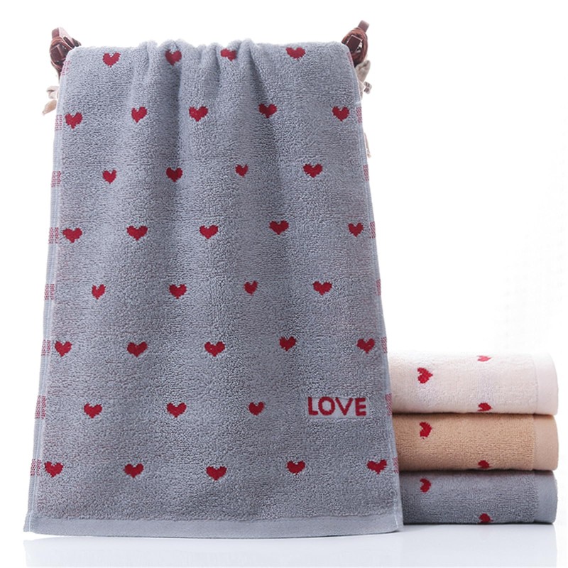 Face Towels, Colorful Polka Dots, Set of 4, 100% Cotton,
