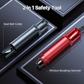VisionSync Safe Hammer Car Window Breaker, 2 in 1 Car Window Breaker and Seat Belt Cutter, Multifunctional Auto Glass Breaker, Car Hammer Seatbelt Cutter Emergency Escape Tool(4 Pack)