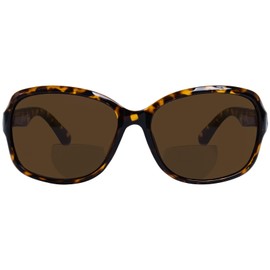 ZESAKER Bifocal Sunglasses for Women Men Oversized Bifocal Sunglasses with Readers Built in Trendy Outdoor Progressive Reading Sunglasses UV400 Protection/Anti-Blue Light Eyeglasses (Tortoise, 2.5)