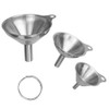 Stainless Steel Rotation Set of 3 Wide Mouth Funnel, Small