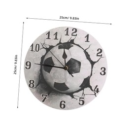 Mipcase Creative Soccer Wall Clock Silent Non Ticking Decorative Timepiece for Bedroom Living Room and Office Modern Design for Home Decor and Wall Decor