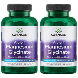 Swanson Chelated Magnesium 133 Milligrams 90 Capsules (2 Pack)