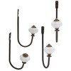 Fuxxer® Antique Coat Hooks Towel Hooks Ceramic & Brass Design