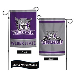 Weber State Wildcats 12.5” x 18" Double Sided Yard and Garden College Banner Flag is Printed in The USA,