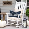 Decorative Throw Pillow Cover 12x20 Inch Give Thanks, Navy Blue