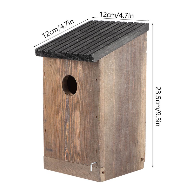 Hanging Wooden Bird House DIY Breeding Parrots Bird Nesting Box