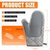 Silicone Oven Mitts, Heat Resistant 2PCS Oven Mitts with Soft