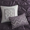 Madison Park Laurel Comforter Set Color: Plum, Size: King