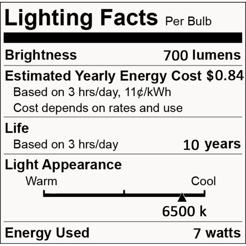 KONPWAY 12V Low Voltage LED Light Bulbs - Daylight 7W(Only