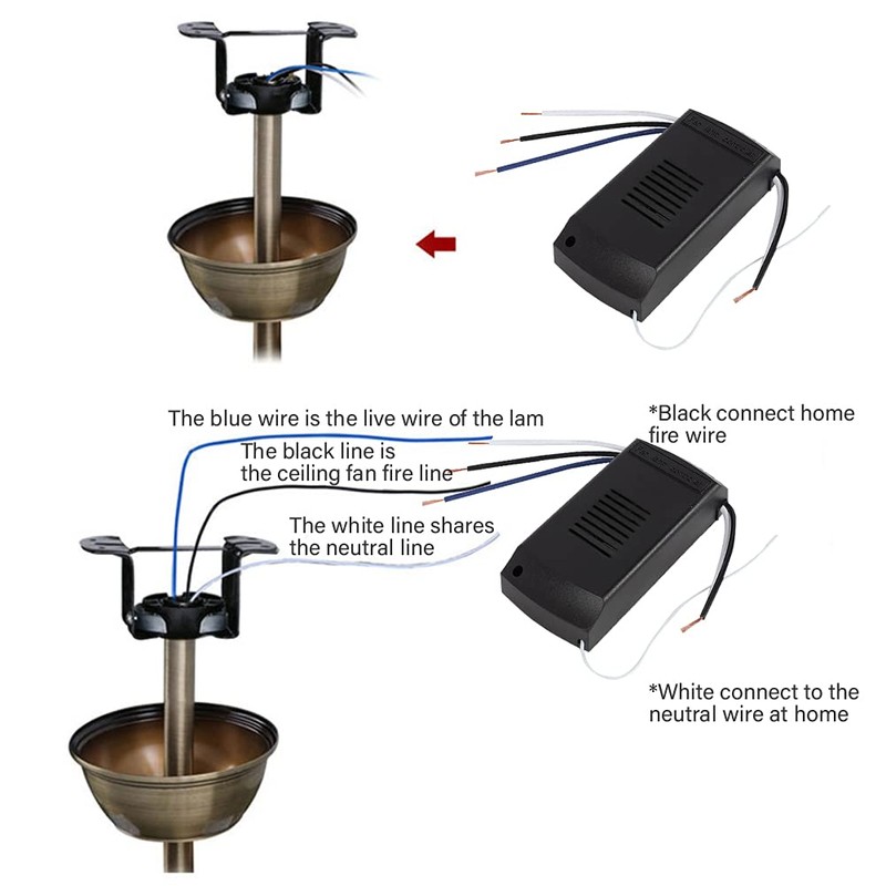 Universal Wireless Ceiling Fan Remote Control Kit, Wireless Timing Intelligent
