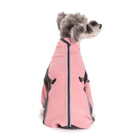 Fleece Dog Coat for Small Medium Dog,Pullover Dog Pajamas Jumpsuit Bodysuit Dog Coats with Legs, Pet Windproof Warm Cold Weather Jacket Dog Full Body Vest Cozy Dog Snowsuit Apparel Outfit Clothes