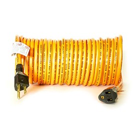 Philatron Flexy Coiled Extension Cord 14 Gauge 15 Amps - Extends From 10 In. To 20 Ft.