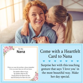 EPIRORA Nana Gifts from Granddaughter Grandson, Silver Infinity Pendant Necklace Jewellery Nana Presents for Women on Birthday Christmas Mother's Day Valentines Day