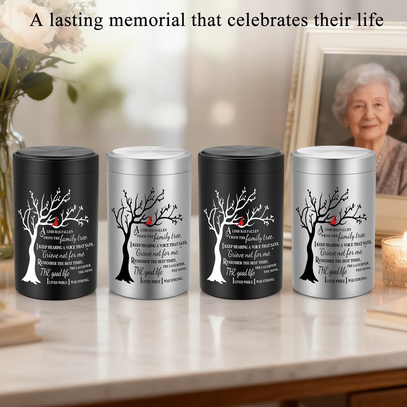 SOITIS Set of 4 Small Urns for Human Ashes Keepsake,