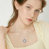 OUTANG Apr Birthstone Compass Necklace for Women 925 Sterling Silver