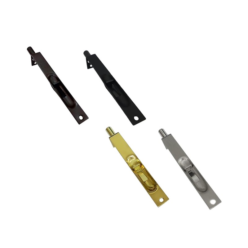 QCAA Solid Brass Flush Bolt, 6", Solid Brass, Square Shape,