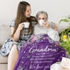 Silkwishes Grandma Birthday Gifts, Grandma Gifts Purple Blanket 50" x