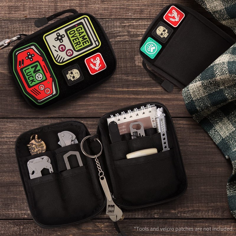 EDC Pouch Pocket Organizer,Small Pocket Pouch with Velcro Surface for