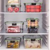 WakiHong 2 Pieces Rectangular Storage Jars with Lids Kitchen Meal