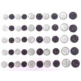 Crystals & Gems CraftbuddyUS 50pcs Blackl/Clear Resin Diamante Stick On Bubble Rhinestone Gems