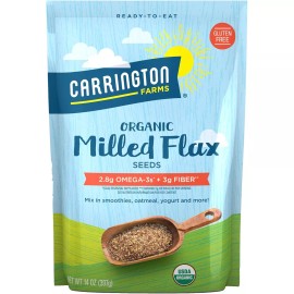 Carrington Farms Organic Milled Flax Seed 14 Ounces Gluten Free Omega 3S