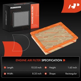 A-Premium Engine Air Filter Compatible with Ford F-250 F250, F-350 F350, F-59 Commercial Stripped Chassis, F-Super Duty, 1993-1994, 7.3L