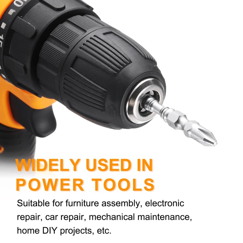 sourcing map Impact Tough Phillips Screwdriver Power Bits 6mm PH2