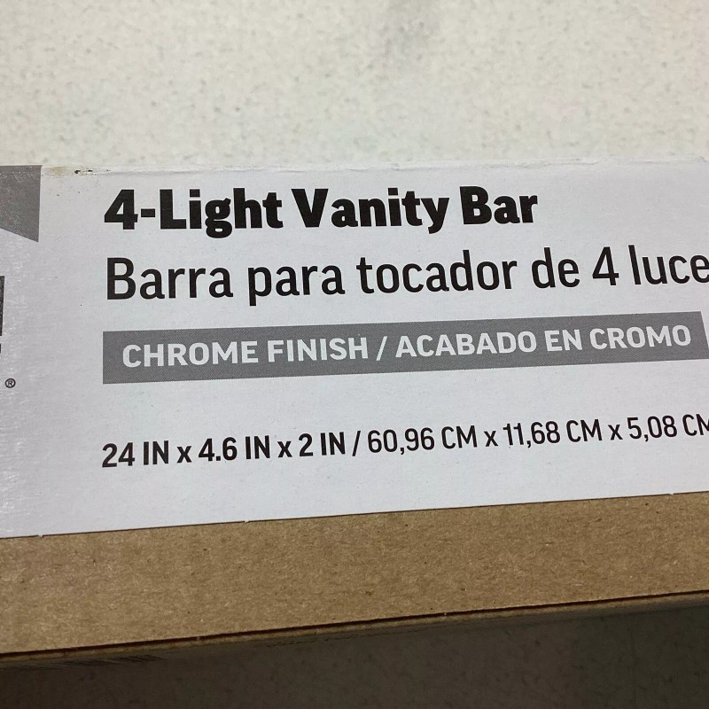 Unspecified Project Source 4-Light Chrome Bathroom Vanity Light NEW
