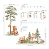 decalmile Large Forest Animals Tree Wall Decals Bear Deer Fox