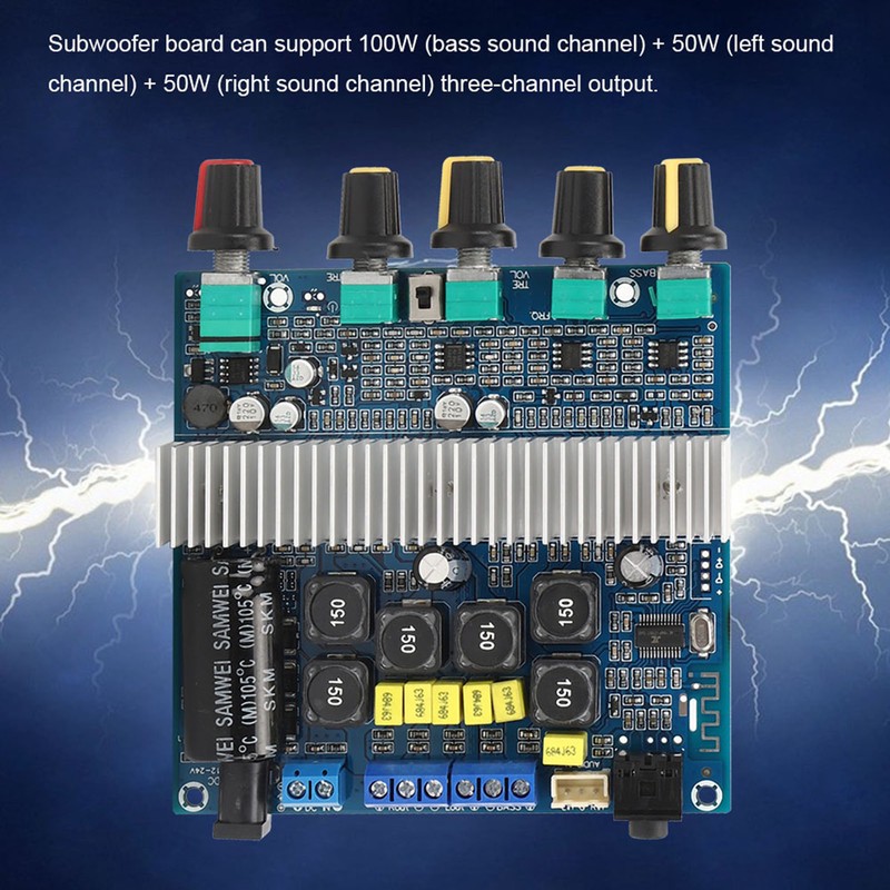 2.1 Subwoofer Board High Power Digital Amplifier Module Fever Finished