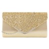 LA HUATE Women's Envelope Clutch Purse Flap Dazzling Evening Bag