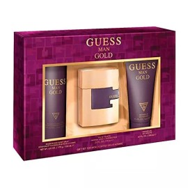 Guess Gold 3 pc Set Eau de Toilette EDT Spray, Shower Gel, Body Spray NIB