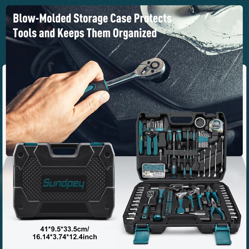 Sundpey Home Tool Kit 281-PCs - Portable Complete Basic Repair