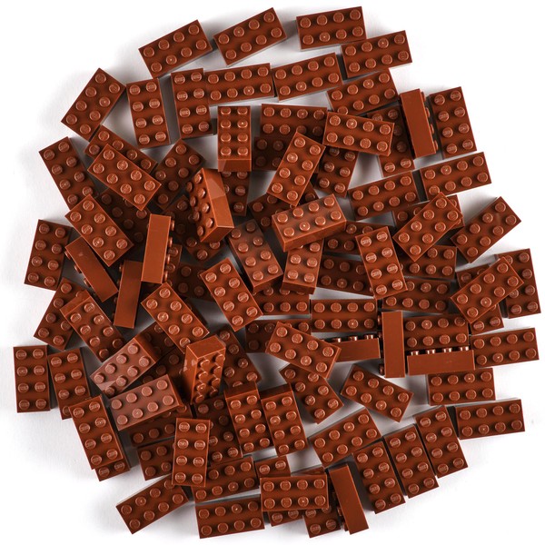 Strictly Briks Classic Bricks Starter Kit, Brown, 96 Pieces, 2x4 Inches, Building Creative Play Set for Ages 3 and Up, 100% Compatible with All Major Brick Brands