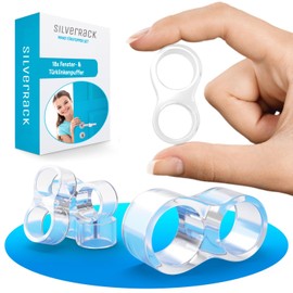 SilverRack® Door Stop Door Handle Buffer, 8 Shape Transparent [Pack of 18] – Buffer as Perfect Protection for Wall and Door – Door Buffer Wall Protection as Door Stopper for Door Handles and Windows