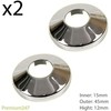 Radiator Pipe Sleeve Covers and Pipe Collars in Chrome Effect