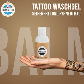 BALM TATTOO Care Set with Tattoo Aftercare Cream 30 g and Wash Gel Soap-Free and pH Neutral 100 ml