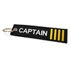 Captain Luggage Tag | Keychain | 4 Gold Stripes |
