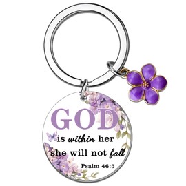 Bible Verse Keychain Christian Gifts for Women Faith Baptism Gift for Women Religious Easter Gifts Christmas Birthday Gift for Christian Religious Keychain for Her