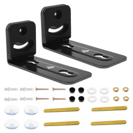 Soundbar Wall Mount Bracket, Sturdy Sound Bar Stand, Soundbar Mount Shelf Under TV Mounting Bracket Hold Up to 15kg for Living Room Bedroom