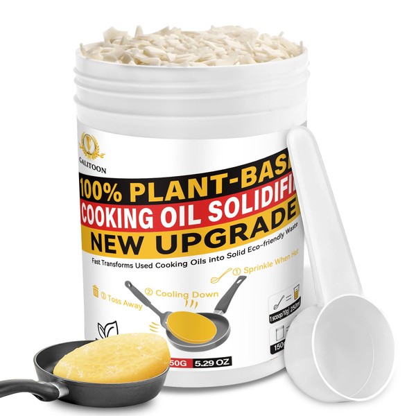 Cooking Oil Solidifier, Plant-Based Powder Hard Up to 15 Cups,