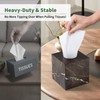 Real Natural Marble Tissue Box Cover, 5.5in Square Holder