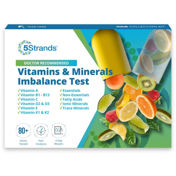 5Strands Nutrition Deficiency Test, 80 Vitamins, Minerals, Amino Acid Imbalances